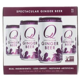 Q Drinks Soda - Ginger Beer - Can - Case Of 6 - 4/7.5fl Oz