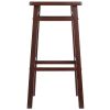 Carter Square Seat Bar Stool; Walnut