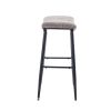 Bar Stools Set of 2 Armless Counter Low Bar Stools Without Back Modern Linen fabric Breakfast Stools with Metal Leg and Footrest,Coffee