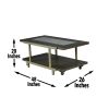 Rustic Industrial Cocktail Table - Rich Wood Tabletop, Roomy Bottom Shelf - Highly Stylized Iron Frame - Unique and Stylish Accent Piece