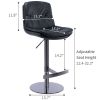 Swivel Black barstool Swivel Adjustable Height for Kitchen Counter (Black 1pc)