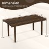 39 Inch Coffee Table with Slatted Tabletop for Living Room & Reception Room