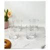 Oval Halo Tritan Glasses Drinking Set of 4 DOF (12oz), Plastic Drinking Glasses, BPA Free Cocktail Glasses, Drinkware Set, Plastic Water Tumblers