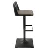 Samurai Industrial Adjustable Barstool in Black and Espresso by LumiSource