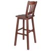 Fina Swivel Seat Bar Stool; Walnut