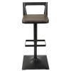 Samurai Industrial Adjustable Barstool in Black and Espresso by LumiSource