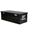 30 Inch Heavy Duty Black Aluminum 5 Bar Tread Tool long Box Truck Pickup Trailer Toolbox Underbody Storage+Lock+Keys (30.1"Ã—12.8"Ã—10.4")