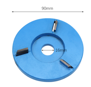 Meterk Six Teeth Power Wood Carving Disc Tool Milling Cutter For 16mm Aperture Angle Grinder Power Tool Accessories (Option: Curved 3 teeth)