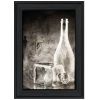 "Moody Gray Glassware Still Life" by Bluebird Barn, Ready to Hang Framed Print, Black Frame