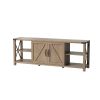 WESOME 68" TV Stand Wood Metal TV Console Industrial Entertainment Center Farmhouse With Storage Cabinets and Shelves, Multiple Color Options