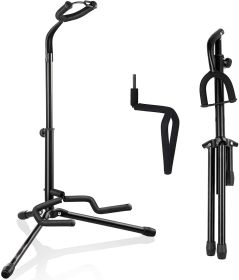 5 CORE Premium Metal Guitar Stand Heavy Duty for Acoustic Classic Electric Guitar Detachable Musical Instrument Stand Single Holds 1 Guitar - GSH HD (Color: Black)