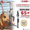 5 CORE Premium Metal Guitar Stand Heavy Duty for Acoustic Classic Electric Guitar Detachable Musical Instrument Stand Single Holds 1 Guitar - GSH HD