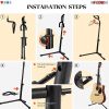 5 CORE Premium Metal Guitar Stand Heavy Duty for Acoustic Classic Electric Guitar Detachable Musical Instrument Stand Single Holds 1 Guitar - GSH HD